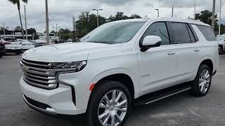 2023 Chevy Tahoe High Country quotIridescent Pearl Whitequot en Español [upl. by Amathist85]