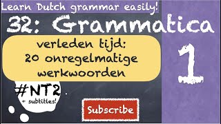 DE VERLEDEN TIJD 20 ONREGELMATIGE WERKWOORDEN DUTCH GRAMMAR NT2 learndutch nederlands fun past [upl. by Azarria]