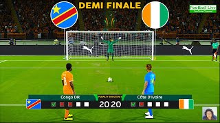 RD Congo 🆚 Côte dIvoire  Penalty Shootout 2024  Demi Finale Coupe dAfrique des Nations 2023 PES [upl. by Yeoz18]