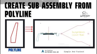 CREATE A SUB ASSEMBLY FROM POLYLINE [upl. by Liahcim]