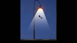 How to create realistic street light effect using Photoshop shorts [upl. by Ahsatan]