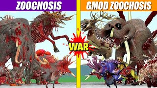 Zoochosis vs Gmod Zoochosis Turf Wars  SPORE [upl. by Avek]