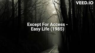 Except For Access  Easy Life 1985 [upl. by Ettelracs887]