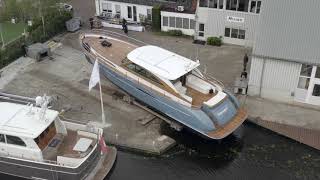 2020 First yacht launch at the renewed Mulder Shipyard in Voorschoten [upl. by Amoritta]