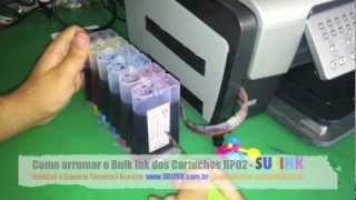 Como Arrumar  Adaptar o Bulk Ink de Cartuchos HP 02  SULINK [upl. by Carol-Jean]