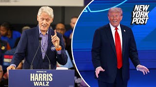 Bill Clinton leaves NC audience befuddled with bizarre Trump ‘impression’ [upl. by Oneil]