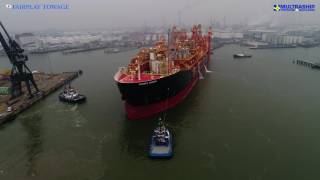 Fairplay Towage amp Multraship I FPSO Armada Kraken I Departure Rotterdam I 10 02 2017 [upl. by Rosane860]