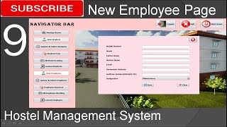 9 Hostel Management System in java  New Employee Page JFrame Mysql Database Netbeans IDE [upl. by Akinorev]