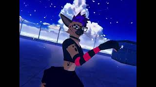 Wolfy dances to  Cake by the Ocean by DNCE Lyrics in vrchat [upl. by Hildie]