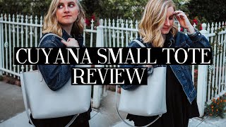 CUYANA SMALL STRUCTURED TOTE REVIEW  Blondes amp Bagels [upl. by Liman]