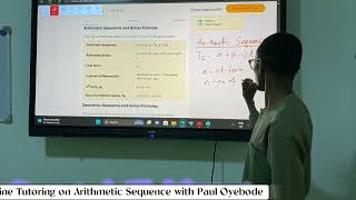 ONLINE TUTORING ON ARITHMETIC SEQUENCE WITH PAUL OYEBODE [upl. by Kaleb924]