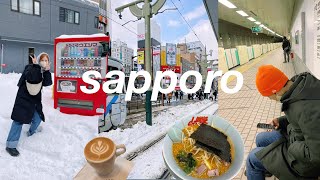 My First Trip to Sapporo Japan 🦀 Otaru Snow Festival Hokkaido Foods VLOG [upl. by Watt891]