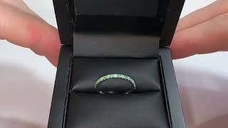 LFBJR0446EMWG9K Emerald amp Diamond Half Eternity Ring 035ct 9k White Gold [upl. by Gizela]