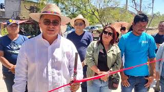 Hugo Jairo Hernández Sánchez Inauguran la calle Ayuntamiento en Mariscala de Juárez [upl. by Nenney]