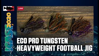 Eco Pro Tungsten Heavyweight Football Jig with Jared Lintner Jeff Kriet  ICAST 2020 [upl. by Taite]