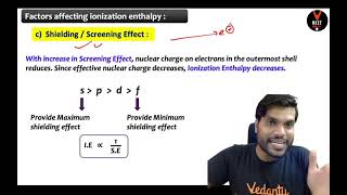 Factors affecting ionization enthalpy class 11 chemistry by arvind sir [upl. by Niloc244]