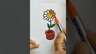 🌼🌻Easy sunflower drawing idea for kids ytshorts easydrawing sunflower viralshorts flowerdrawing [upl. by Ieppet912]