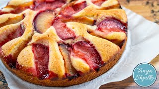 Йогуртовый Пирог с Сочными Сливами  без миксера и взбивания  Yogurt Plum Cake  easy recipe [upl. by Ecertap848]