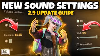 NEW SOUND SETTINGS 29 UPDATE EXPLAINED IN BGMI💥Tips amp Tricks Mew2 [upl. by Jennifer]