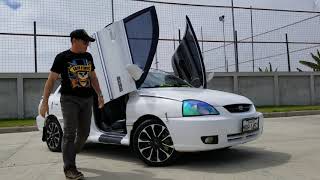 Kia Rio Stylus 2009 Puertas LAMBO HIBRIDO 2 en 1 TUNING [upl. by Karee933]