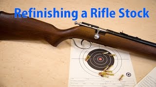 How to Refinish a Rifle Stock  woodworkweb [upl. by Anoid]