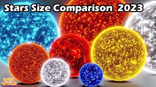 Star Size Comparison  Universe  Size Comparison 3D  2023 [upl. by Yanetruoc]