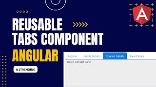 Reusable Tab Component In Angular  angular tutorial for beginners  angular tutorial [upl. by Enimaj]