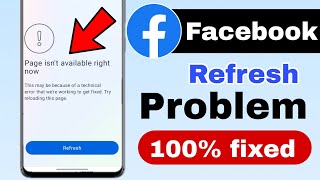 facebook refresh problem  page isnt available right now facebook [upl. by Ramos427]