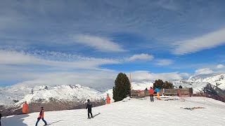 Ski WHOLE of BLUE BELVEDERE 1 2 3 amp 4 into Arc 1800 GoPro 8 HD POV  Les Arcs Paradiski  Mar 2023 [upl. by Fidellas]