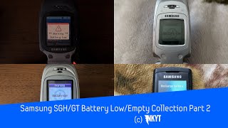 Samsung SGHGT Battery LowEmpty Collection Part 2 [upl. by Boeschen]