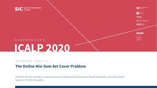 F1E — The Online MinSum Set Cover Problem [upl. by Airrej]