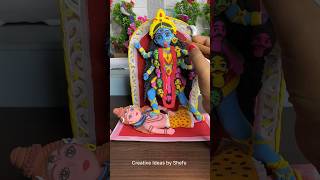 DIY clay small Maa Kali murti making shorts [upl. by Pasho172]