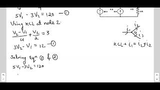 Prob17 By nodal analysis determine current flowing through 4ohm resistor [upl. by Neirbo]