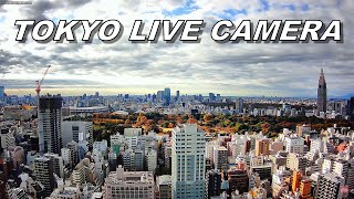 4k 東京ライブカメラ Tokyo live camera ドコモタワー・国立競技場・新宿御苑・画面右新宿駅付近・中央左渋谷。都心通過の羽田空港への着陸機 南風15時以降 ＠国立競技場 [upl. by Welles]