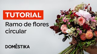 TUTORIAL DIY cómo hacer un RAMO de FLORES con la TÉCNICA en ESPIRAL  Savia Bruta  Domestika [upl. by Doughty]