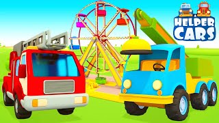 Helper Cars and Trucks for kids  Cartoons for kids full episodes  A fire truck for kids [upl. by Isej]