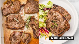 Baked Lamb Steaks With the BEST lamb marinade [upl. by Macnamara692]