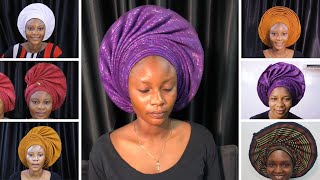 Seven creative ways to tie fan gele style [upl. by Larrie]