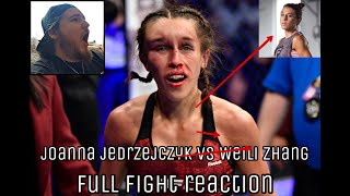 Weili Zhang VS Joanna Jedrzejczyk  GREATEST WOMENS FIGHT OF ALL TIME  REACTION [upl. by Shih]