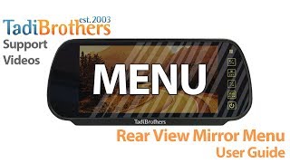 Rear View Mirror Monitor Menu Guide with a Backup Camera [upl. by Aihsrop]