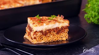 Greek Pastitsio  Easy Baked Pasta Recipe [upl. by Elehcar]