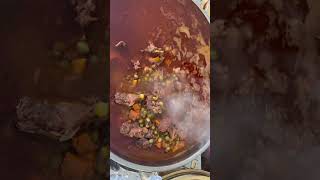 Minji Nyama Stew Beef Stew Green Peas Soup Boiling discoverkenya kenyanfood traveldocumentary [upl. by Hodgson]