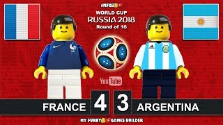 France vs Argentina 43 • World Cup 2018 Round of 16 30062018 All Goals Highlights Lego Football [upl. by Packton]