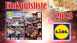 Lidl Feuerwerk EinkaufslisteKaufberatung 2023  150 Euro FULL HD [upl. by Druci]