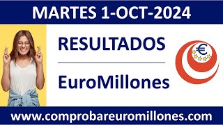 Resultado del sorteo EuroMillones del martes 1 de octubre de 2024 [upl. by Sherie430]