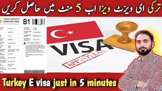 Turkey E visit visa just in 5 minutes  how to apply turkey E visa  turkey visit visa update [upl. by Akem914]