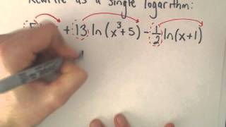 Logarithms  Expanding and Combining  Example 3 [upl. by Savick]