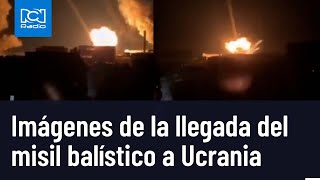 Rusia y Ucrania video de la llegada del misil balístico a Dnipró [upl. by Aiekat]