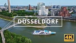 Düsseldorf Germany 🇩🇪  by drone 4K [upl. by Cockburn]