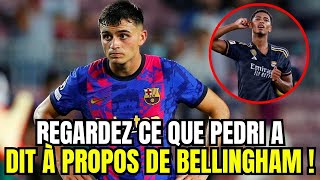 EXCLUSIF PEDRI NE SE TAIT PAS ET PARLE DE BELLINGHAM DU REAL MADRID  NOUVELLES DU REAL MADRID [upl. by Robb]